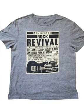 ​Sonoma Large Gray Rock Concert Tee Shirt Tennessee Rock Revival 1969